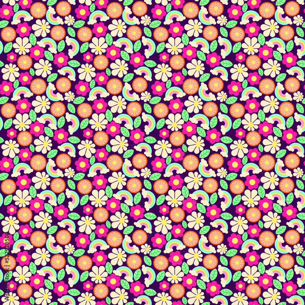 seamless pattern with flowers 