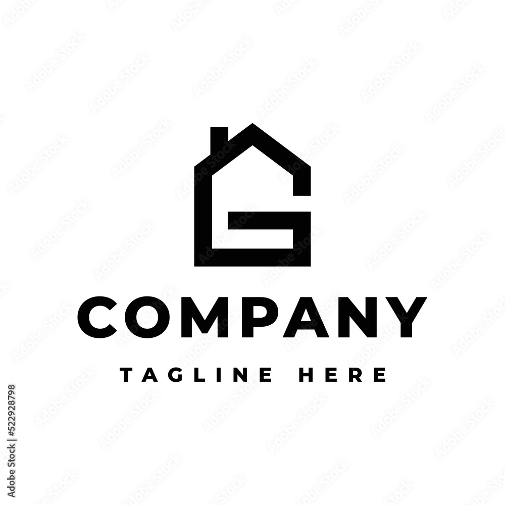letter G home building logo design