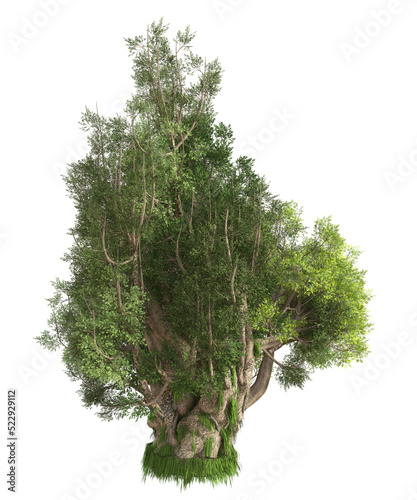 Fantastic tree isolated. 3d render