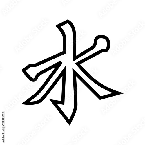 confucianism religion line icon vector. confucianism religion sign. isolated contour symbol black illustration