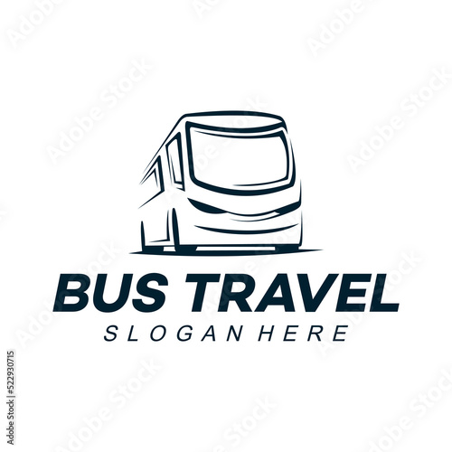 bus logo design template illustration