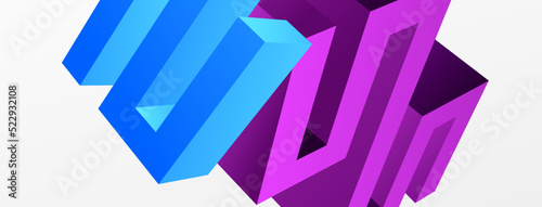 3d line geometric creative abstract background. Trendy techno business template for wallpaper, banner, background or landing