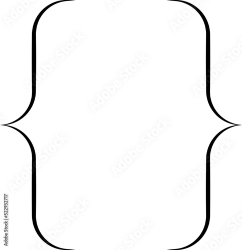 Curly braces, double symmetric brackets. Vector Typography symbols pair, frames for punctuation, maths, elements sign for text quote, mathematics.