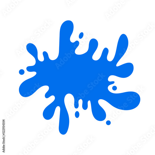 Blue paint spatter icon vector illustration