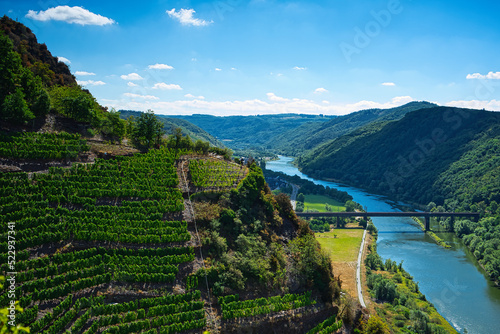 Region der Mosel vom Calmont Klettersteig fotografiert