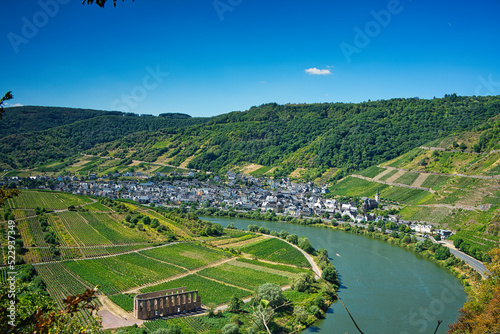 Region der Mosel vom Calmont Klettersteig fotografiert