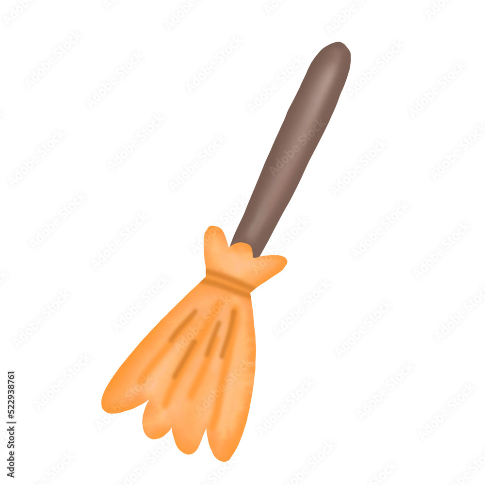 Obraz premium broom watercoloer Clipart,