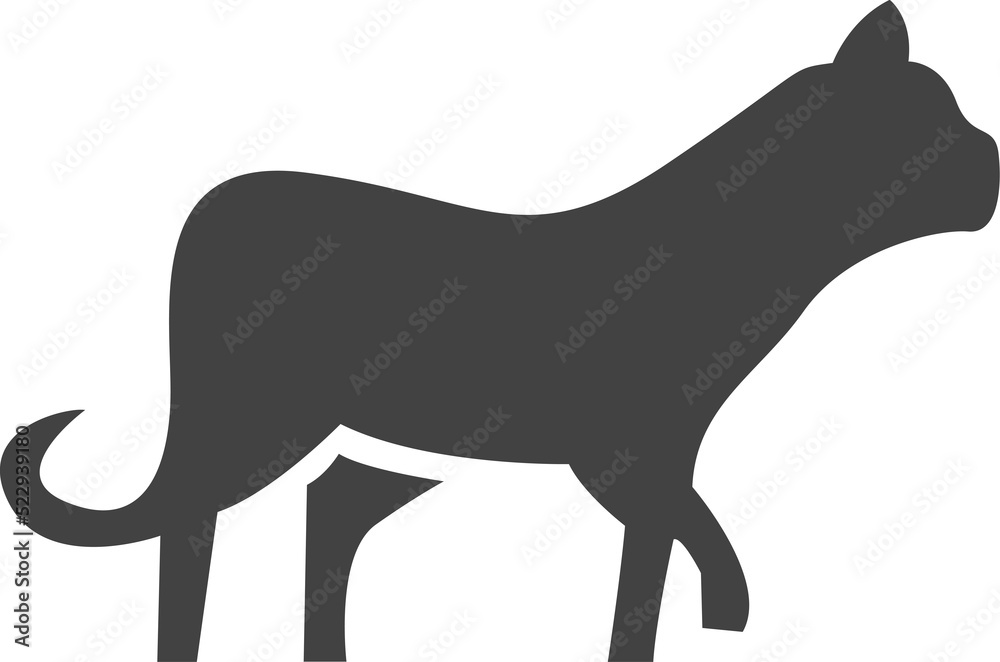 animal silhouette isolated on transparent background