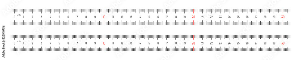 Centimeter ruler cm set. Vector measurement numbers scale with millimeter. Eps 10 design element illustration. Centimeter ruler cm set. Vector measurement numbers scale with millimeter. Eps 10 design element illustration.