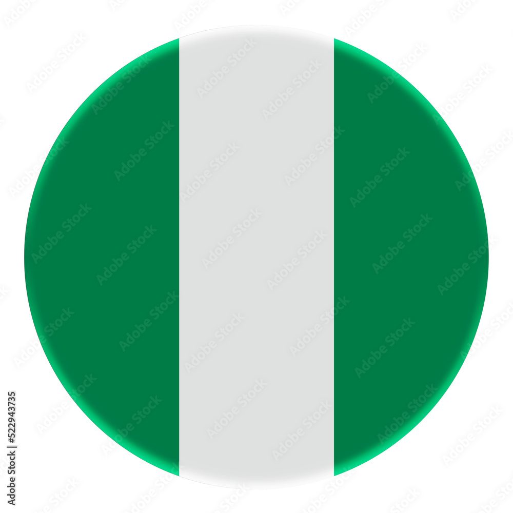 3D Flag of Nigeria on a avatar circle.