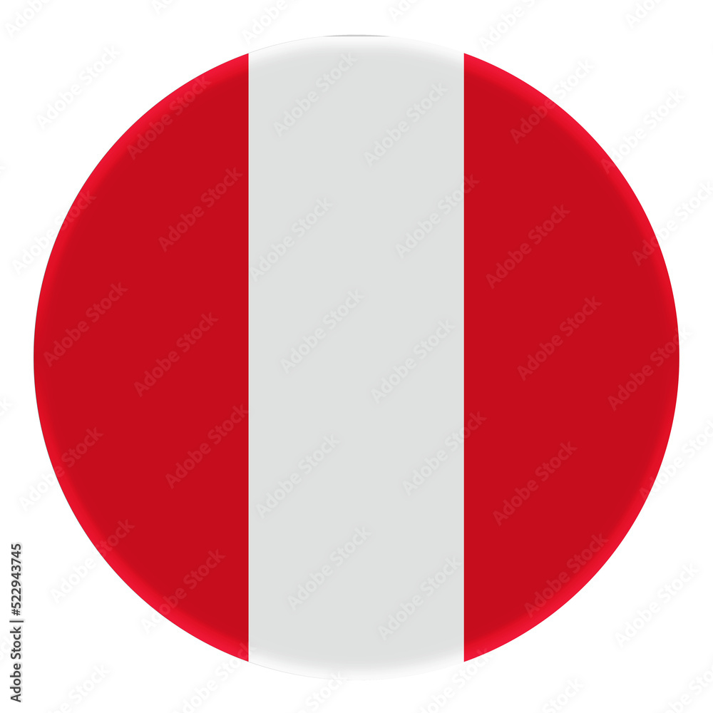 3D Flag of Peru on avatar circle. 3D Flag of Peru on avatar circle.