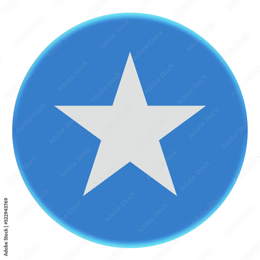 3D Flag of Somalia on avatar circle. 3D Flag of Somalia on avatar circle.