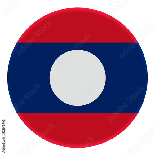 3D Flag of Laos on avatar circle.