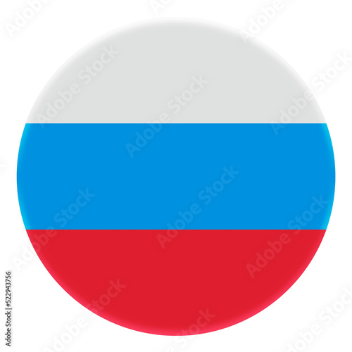 3D Flag of Russia on avatar circle.