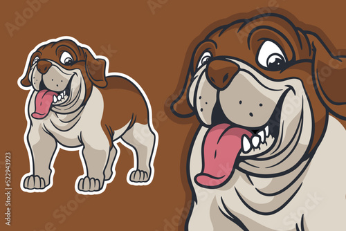 bull dog vector illustratio...