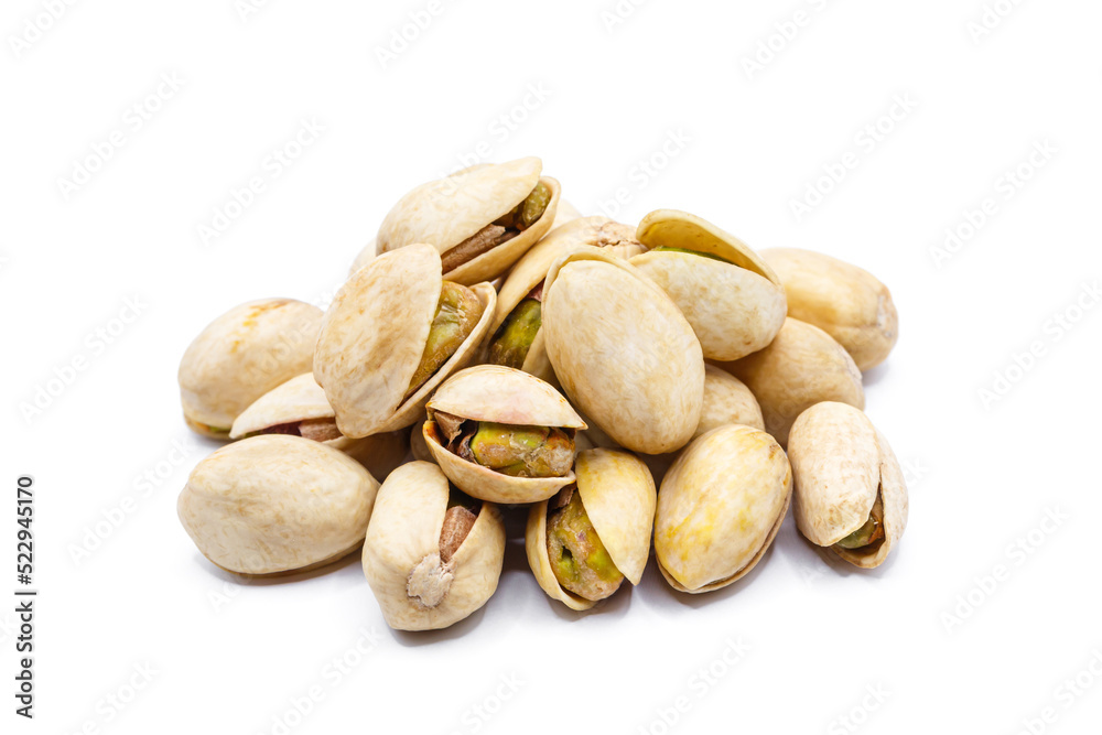 roasted Pistachios nut isolated on a white background roasted Pistachios nut isolated on a white background