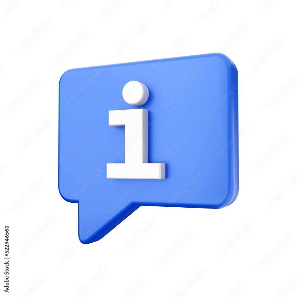 information sign icon 3d icon illustration information sign icon 3d icon illustration