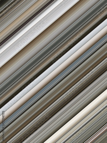 many parallel striped line design set on the diagonal in shades of grey beige brown and white