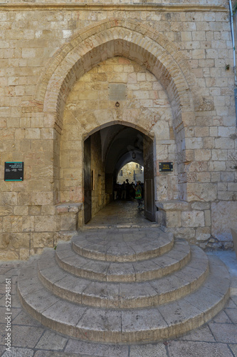 Tomb gate of King David in old city of Jerusalem
