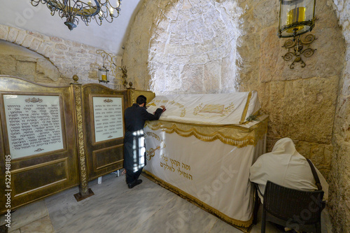 Tomb of King David in the old city of Jerusalem, the praying jew

