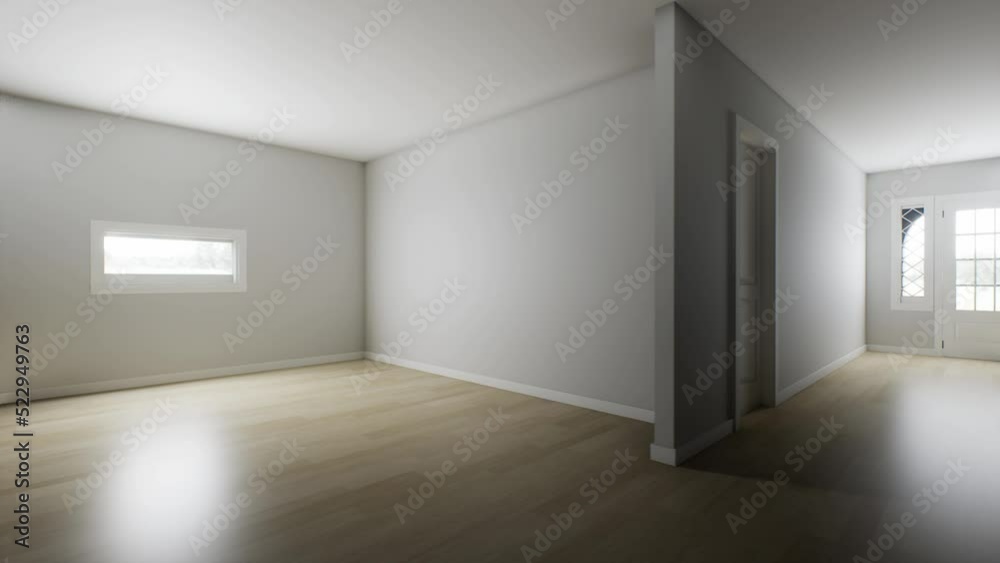 3D rendering of an empty room 3D rendering of an empty room