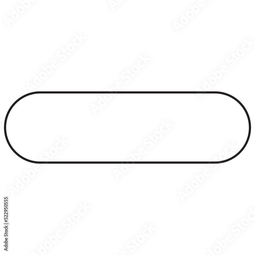 rectangle shape with rounded corner thin line.