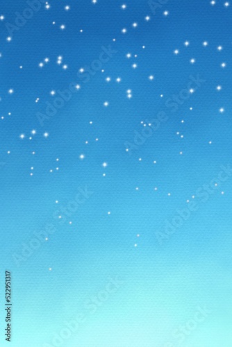 Star snow blue sky and cloud water color gradient, Concept, landscape, travel, winter, city, camping, wallpaper, portfolio, advertisement, galaxy