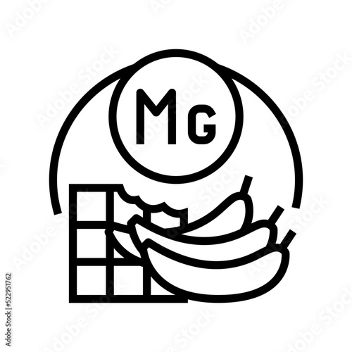 mg vitamin line icon vector. mg vitamin sign. isolated contour symbol black illustration