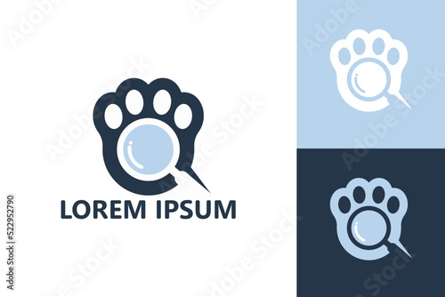 Search pets logo template design vector