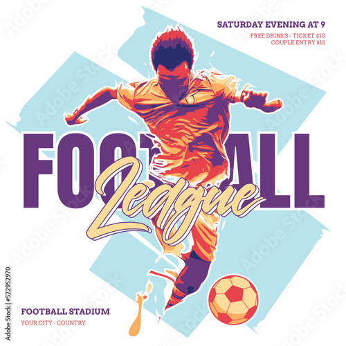 football soccer league flyer template