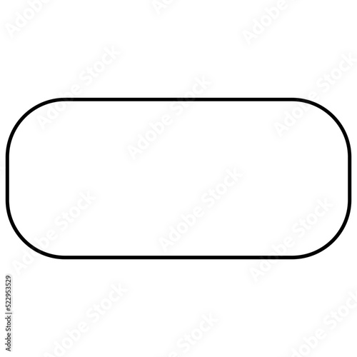 rectangle outline with rounded corner background.