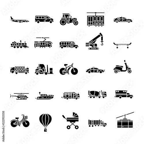 Transportation icons