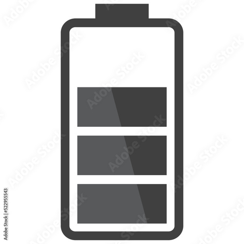 Battery icon. Charger phases flat design.