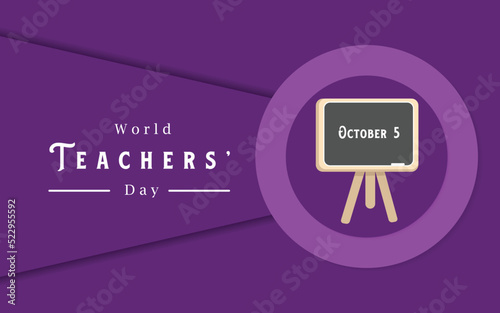 World Teacher's Day, Illustration design, vector post design.