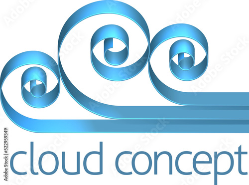 A cloud concept icon design...