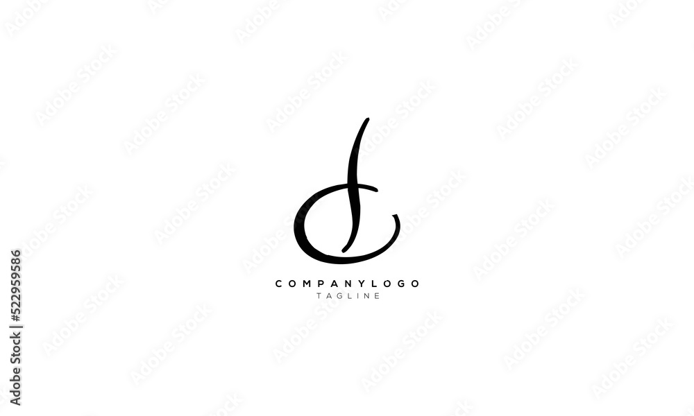 Fotografie CDT TDC CD DT Abstract initial monogram letter alphabet logo design