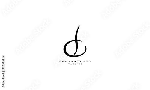 Fotografie CDT TDC CD DT Abstract initial monogram letter alphabet logo design