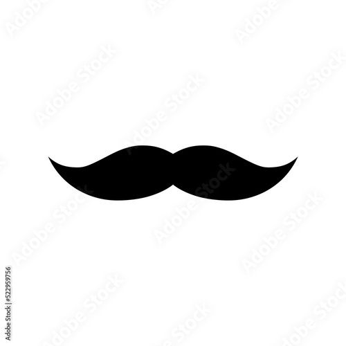 Mustache icon in trendy flat style isolated on white background