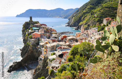View of Vernazza along Cinque Terre