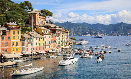 Colorful buildings in Marina di Portofino, Italy