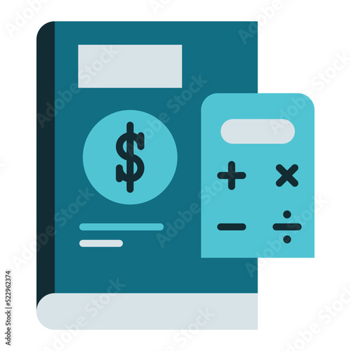 financial book icon on transparent background
