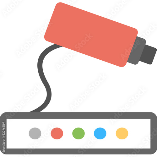 CCTV Password Flat Icon 