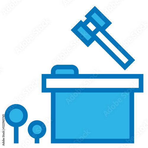 Bidding sell vote bid ecommerce - blue icon