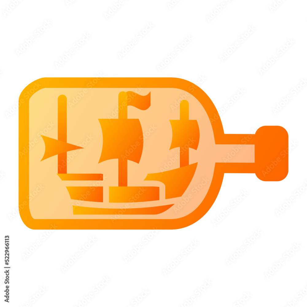 Obraz premium Ship In a Bottle Icon