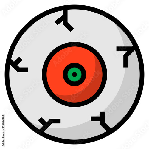 Eye decoration potion witch halloween - filled outline icon