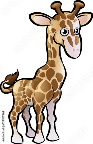A giraffe safari animals cartoon character