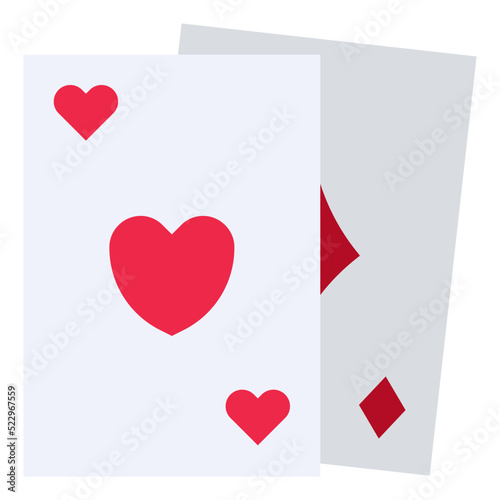 Cards casino gambling poker - flat icon