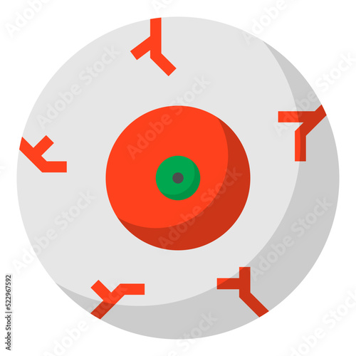 Eye decoration potion witch halloween - flat icon