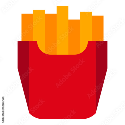 French fires food fastfood - flat icon