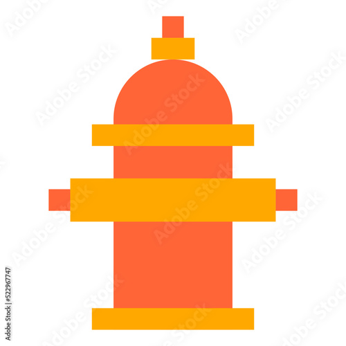 Hydrant water construction - flat icon